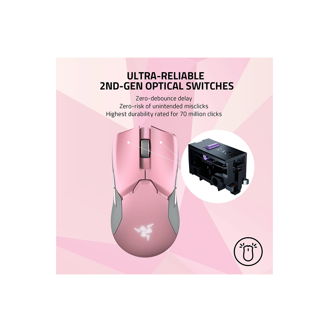 Razer Viper Ultimate Wireless Gaming Mouse with Charging Dock - Quartz in Qatar Razer Viper Ultimate Wireless Gaming Mouse with Charging Dock - Quartz in Qatar
